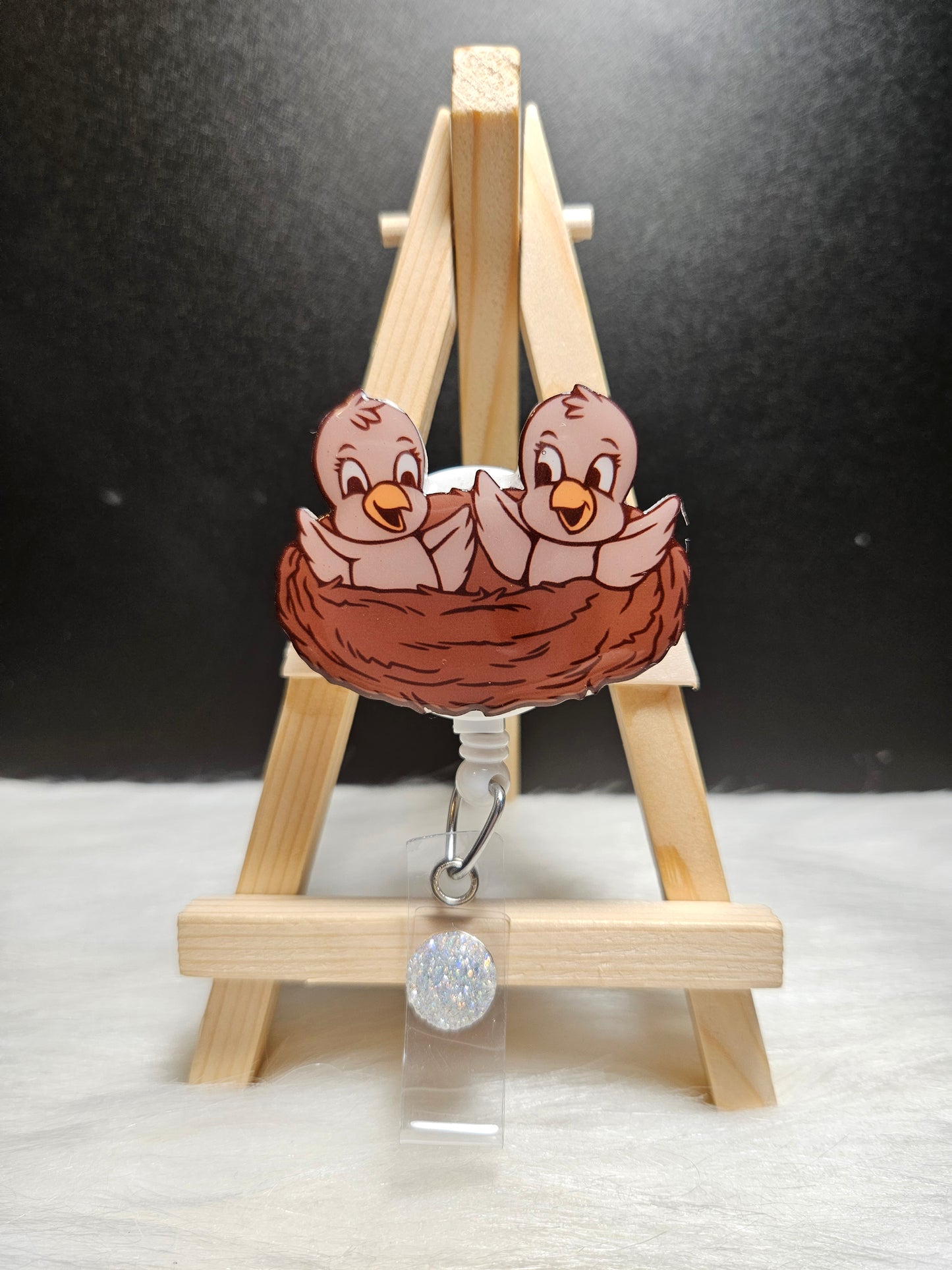Baby Birds Badge Reel