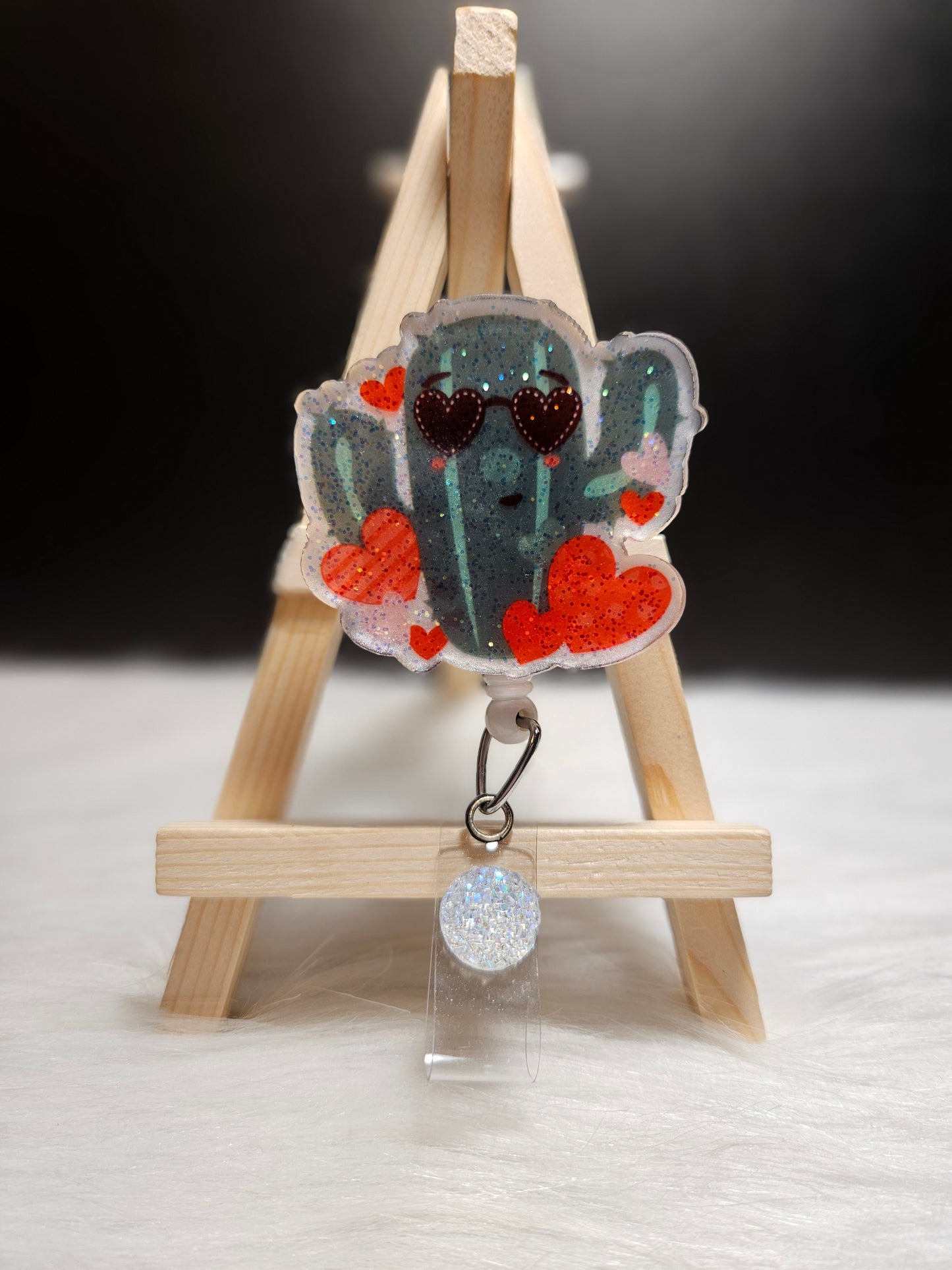 Valentine Cactus Badge Reel