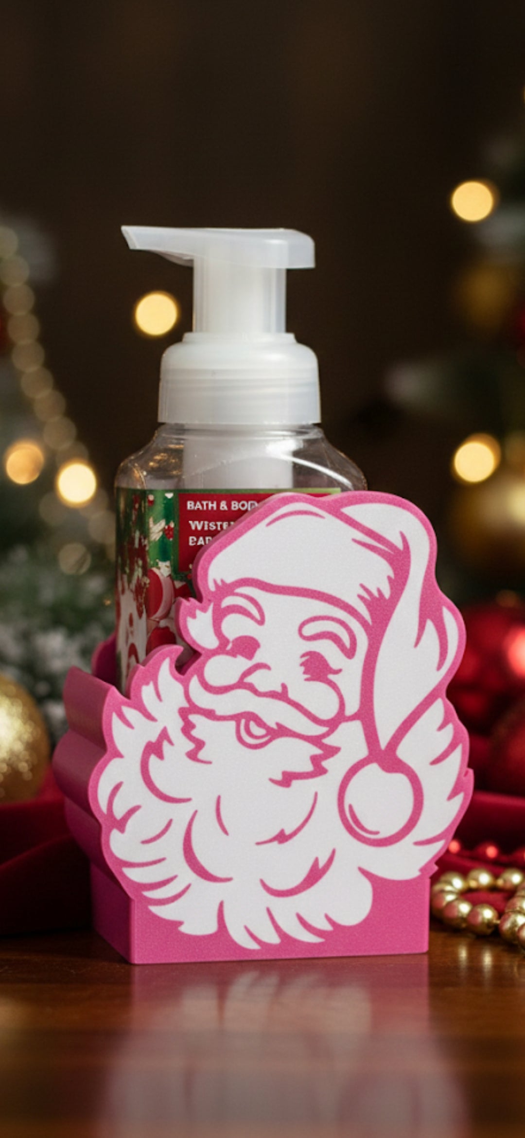 3D Printed Santa Face Liquid Soap Holder