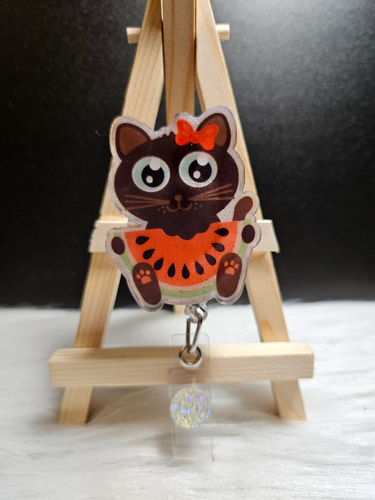 Summer Cat Badge Reel