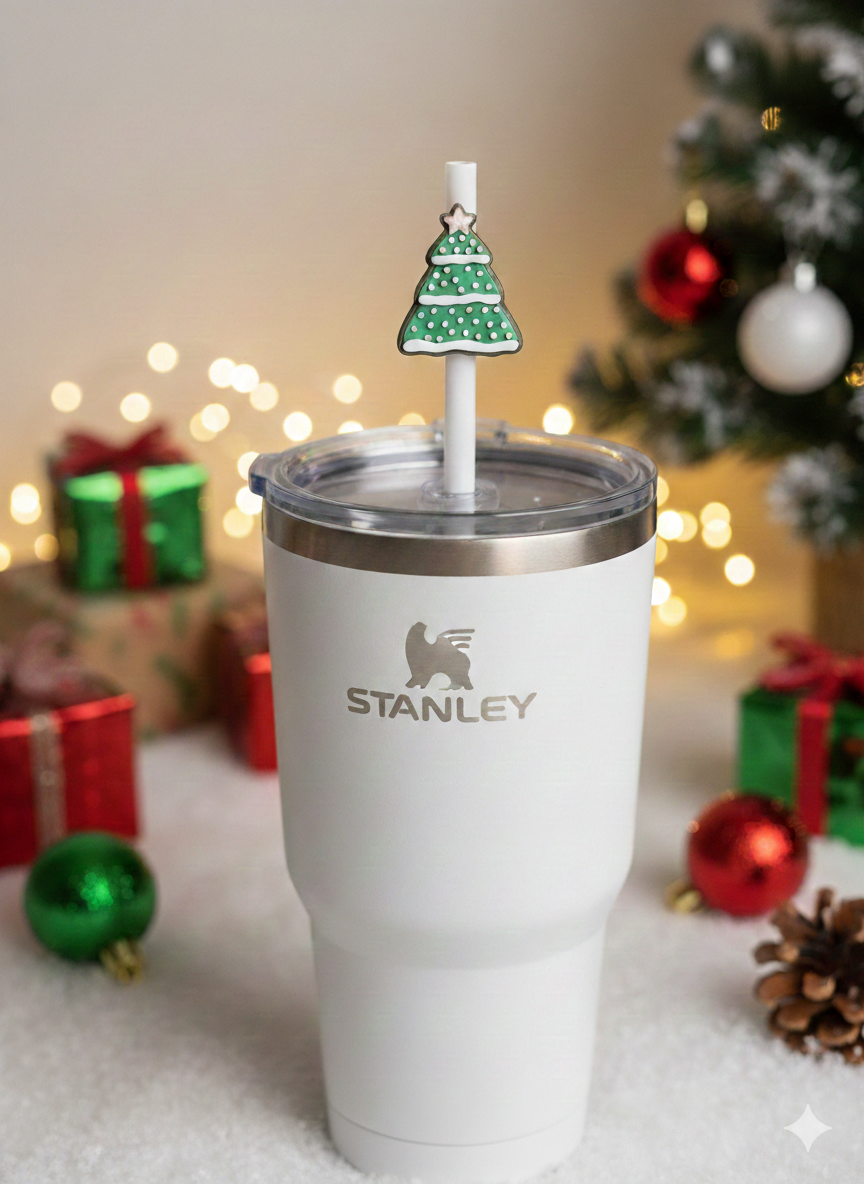 3D Printed Christmas Tree Straw Topper