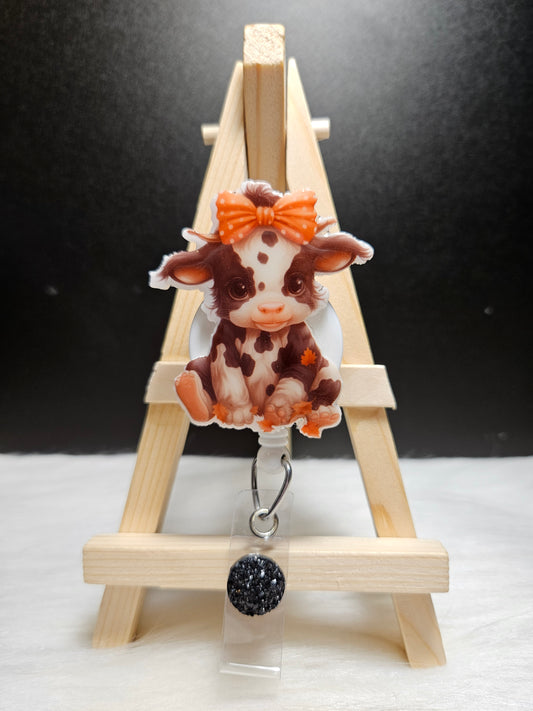 Fall Cow Badge Reel