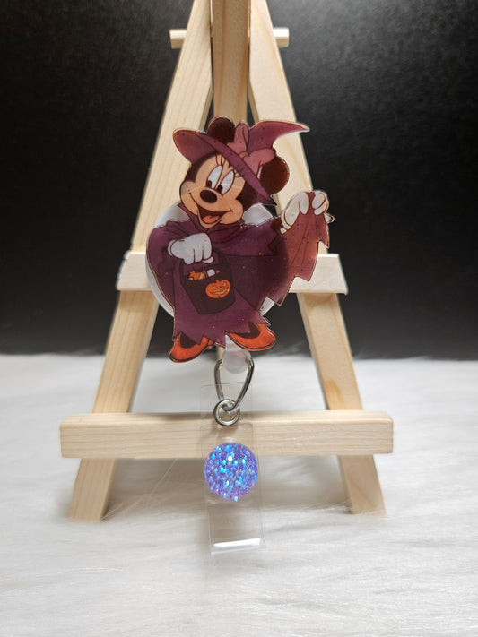 Minnie Witch Badge Reel