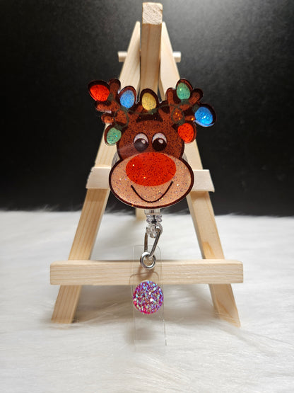 Christmas Reindeer Badge Reel