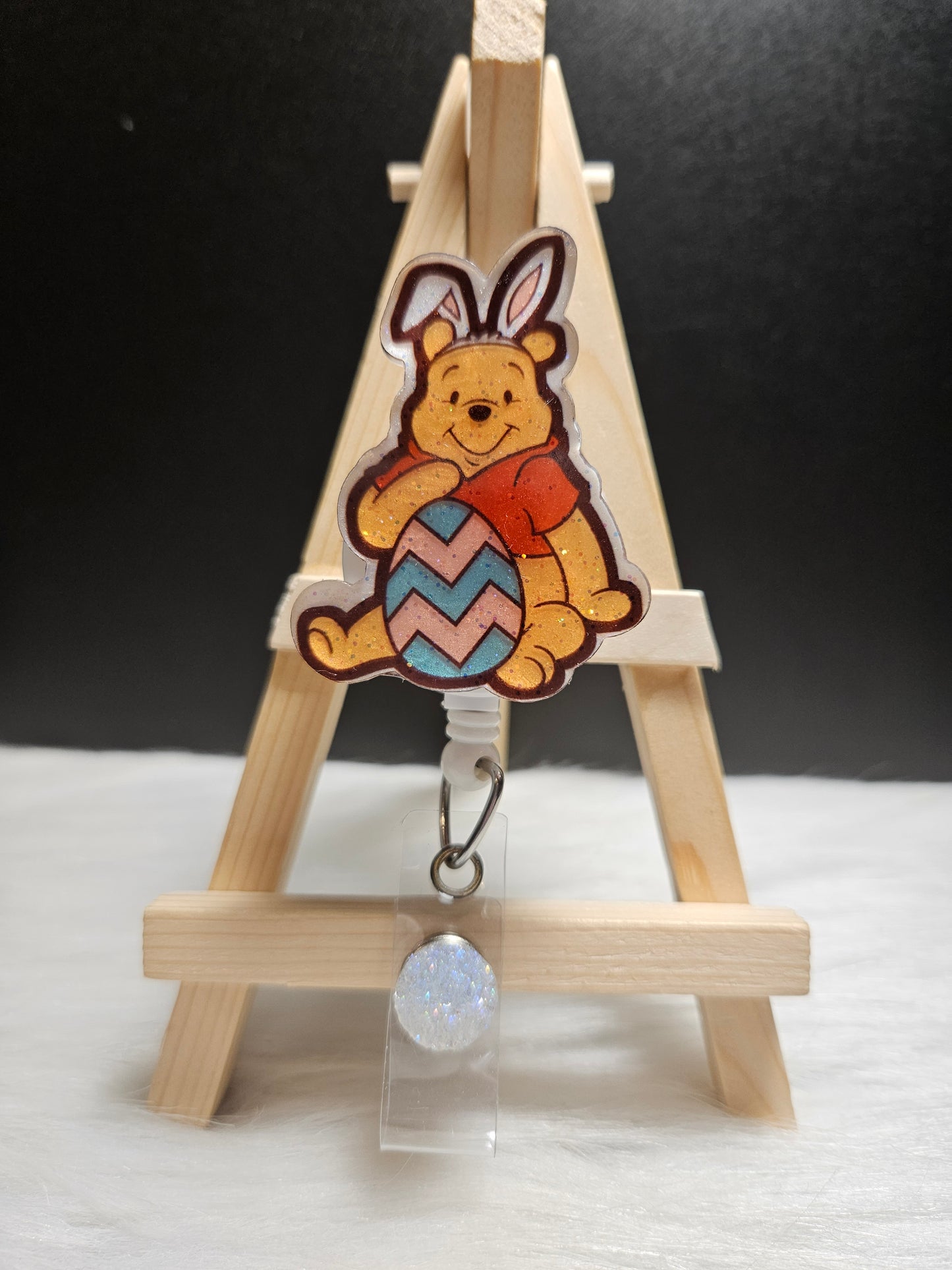 Happy Easter Pooh Badge