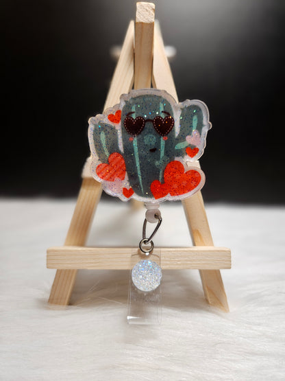 Valentine Cactus Badge Reel