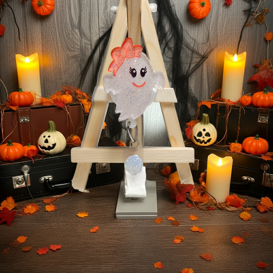 Ghost With Bow Badge Reel