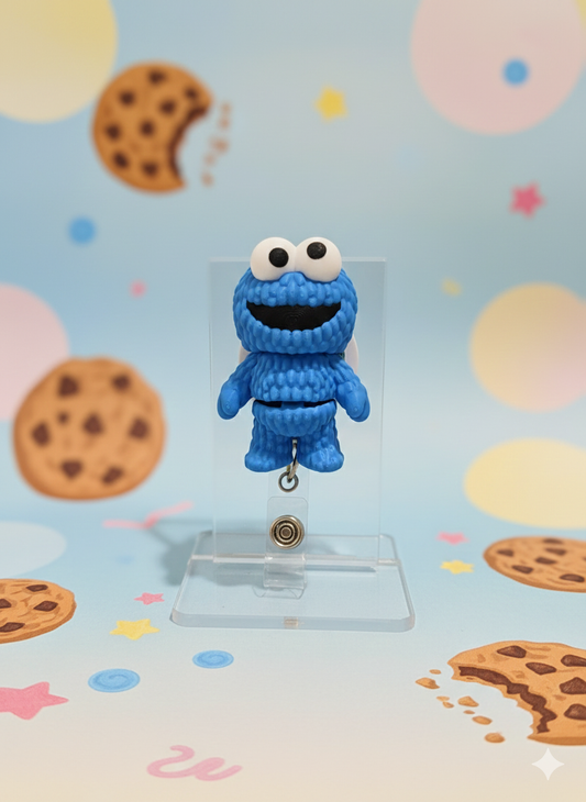 3D Printed Cookie Monster Badge Reel