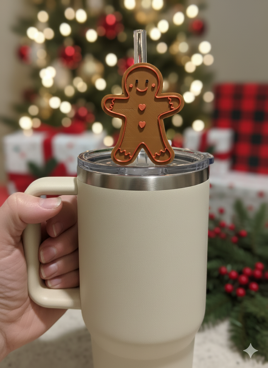 Gingerbread Straw Topper