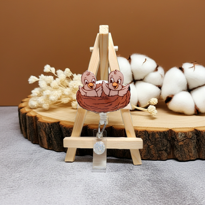 Baby Birds Badge Reel